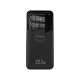 Ārējais akumulators Wozinsky WFC-15B 20000mAh 22.5W PD 20W ar Lightning un USB-C vadiem, melns