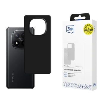 3mk Silicone Case Xiaomi Redmi Note 14 Pro+ vāciņš, melns