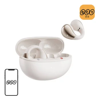 QCY Crossky C30 bezvadu austiņas ar klipsi Bluetooth 5.4 IPX4 - Baltas
