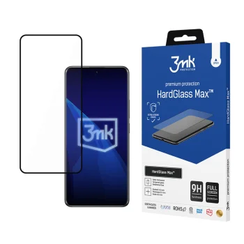 Aizsargstikls 3mk HardGlass Max priekš Xiaomi Redmi Note 14 Pro 4G / 5G / Pro+, melns
