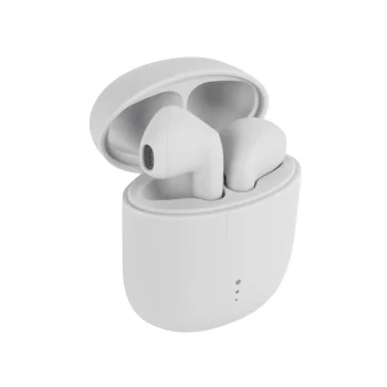 Setty TWS-0 bezvadu Bluetooth austiņas ar uzlādes ietvaru baltas
