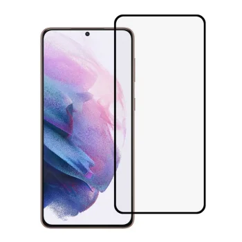 5D Aizsargstikls Samsung Galaxy S21 (SM-G990F), Melns Pilna Pārklājuma (Tempered Glass)