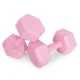 Modernhome HCD-6-PK sešstūra hanteļu komplekts 2x3 kg, rozā