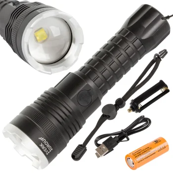 Bailong A72 taktiskais lukturis ar CREE XHP90 diodi un tālummaiņu