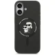 Karl Lagerfeld vāciņš iPhone 17 Silicone Karl&Choupette Ring MagSafe, melns