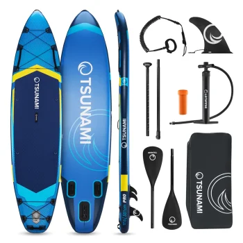 Piepūšamais SUP dēlis TSUNAMI T13, 350 x 86 x 15 cm, daudzkrāsains