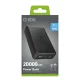Ārējais akumulators Puro Fast 20000 mAh, 2x USB-A + 1x USB-C, melns