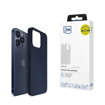 3mk Silicone Case vāciņš iPhone 16 Pro Max, Tumši zils