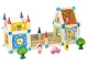 Koka konstruktors mājas būvēšanai 6in1 128 detaļas ECOTOYS