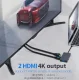 USB Type-C adapteris uz 2x HDMI, VGA, USB 3.0 Type-A un USB Type-C PD 60W, Space Gray