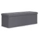 Pufs ar kasti un sēdekli 111x38 cm ModernHome, tumši pelēks