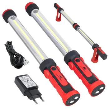 Maclean MCE230 LED darbnīcas lampas ar magnētu, 2 gab.