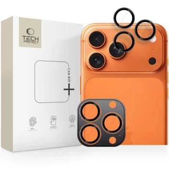 Tech-Protect Camring Fit+ kameras aizsargstikls iPhone 14-17 Pro / Max, melns