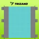 Trizand pludmales / piknika sega 208x208 cm, pelēka/zila