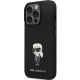 Karl Lagerfeld iPhone 13 / 13 Pro vāciņš Silicone Ikonik Metal Pin, melns