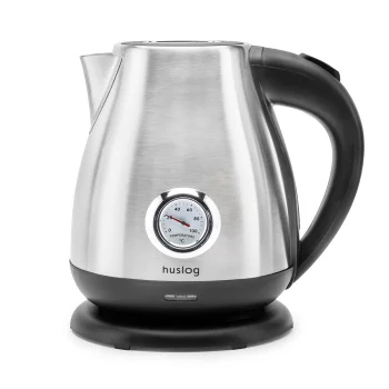 Huslog AK-02034H elektriskā retro tējkanna, 1.7L, 2200W, melna/sudraba