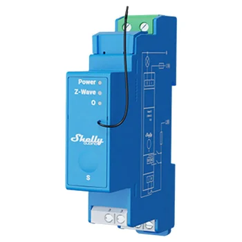 Shelly Qubino Pro 1 DIN sliedes relejs, 1 kanāls, Z-Wave