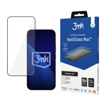 Aizsargstikls 3mk HardGlass Max priekš Xiaomi 17T, melns
