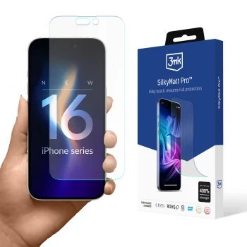 Apple iPhone 16 Plus 6.7'' 3MK Silky Matt Pro Hydrid Flexible Protecion Glass | Lokāms Ekrāna Aizsargstikls