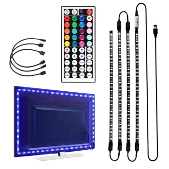 RGB LED TV fona apgaismojums 4x50cm