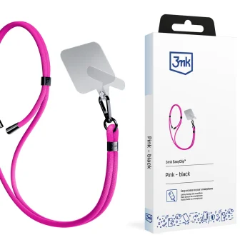 Viedtālruņa siksniņa 3mk EasyClip kaklā un pār plecu, rozā