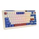 Bezvadu mehāniskā klaviatūra Royal Kludge KZZI K75 pro RGB, Moment Switch (retro zila) | Wireless mechanical...