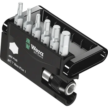 Wera Bit-Check 7 Hex-Plus 1 uzgaļu komplekts ar turētāju, 7 gab.