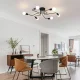 Griestu lampa ar 6 zariem ZD74F, melna