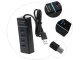 4 portu USB 3.0 sadalītājs, melns