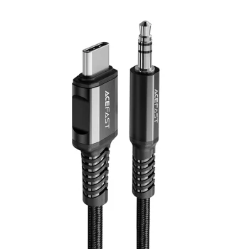 Acefast audio kabelis USB Type-C uz 3.5mm mini jack AUX 1.2m C1-08, melns