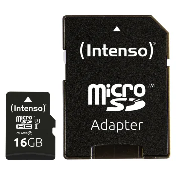 Intenso microSDHC 16GB UHS-I U3 V30 Class 10 Professional atmiņas karte ar SD adapteri