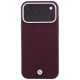 BMW Sign Deboss Quilted Metal Logo MagSafe vāciņš priekš iPhone 18 Pro Max / 17 Pro Max, bordo