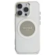 Guess IML Metal Colored Circle Classic Logo MagSafe vāciņš iPhone 16 Pro, pelēks