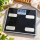Viedie elektroniskie diagnostiskie vannas istabas svari ar Bluetooth 180 kg, melni