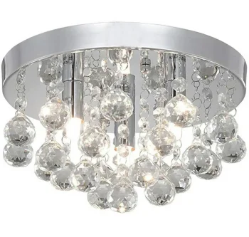 Griestu lampa ar kristāliem Glamour ZD78A, hroms