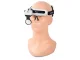 Galvas lupa ar 2 LED gaismām un 8 maināmām lēcām (līdz 28x), melna/balta