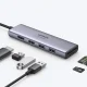 Ugreen 6-in-1 USB-C centrmezgls - 3x USB 3.2 / HDMI 4K 60Hz / SD / TF, pelēks