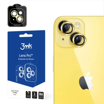3mk Lens Protection Pro kameras aizsargstikls Apple iPhone 14 Plus, Dzeltens