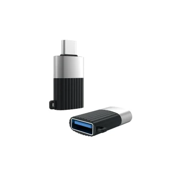 XO NB149-F USB-A uz USB-C OTG adapteris, Melns