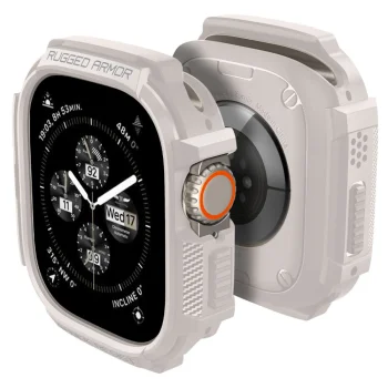 Aizsargvāciņš Spigen Rugged Armor pulkstenim Apple Watch Ultra 1 / 2 (49 mm), smilškrāsas