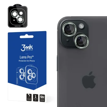 3mk Lens Protection Pro kameras aizsargstikls iPhone 15 Plus, zaļš
