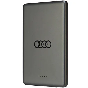 Audi Big Logo MagSafe bezvadu ārējais akumulators 15W 5000mAh, pelēks