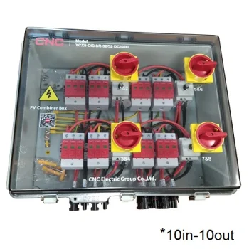 Saules paneļu DC savienojumu kaste 10in-10out, 1000V, IP66
