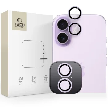 Tech-Protect Camring Fit+ kameras aizsargstikls iPhone 17, violets