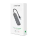 Ugreen USB centrmezgls - 4x USB 3.2 Gen 1 ar micro USB barošanu, pelēks (CM219)