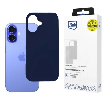 3mk Silicone Case vāciņš Apple iPhone 16 Plus, tumši zils