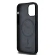 DKNY iPhone 12 / 12 Pro vāciņš Liquid Silicone White Printed Logo MagSafe, melns