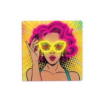 Forever Light ART LED neons POWER WOMAN, Dzeltens/Violets