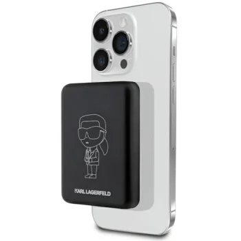 Ārējais akumulators Karl Lagerfeld Ikonik MagSafe 5W 3000mAh, melns
