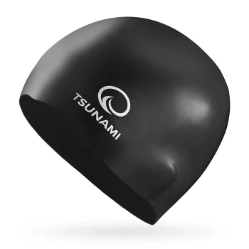 Silikona peldēšanas cepure TSUNAMI PRO unisex, melna